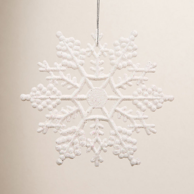 Ornement de Noël incassable 4 po, Blanc