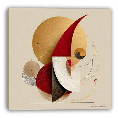«Geometric Santa Composition III», art mural sur toile tendue