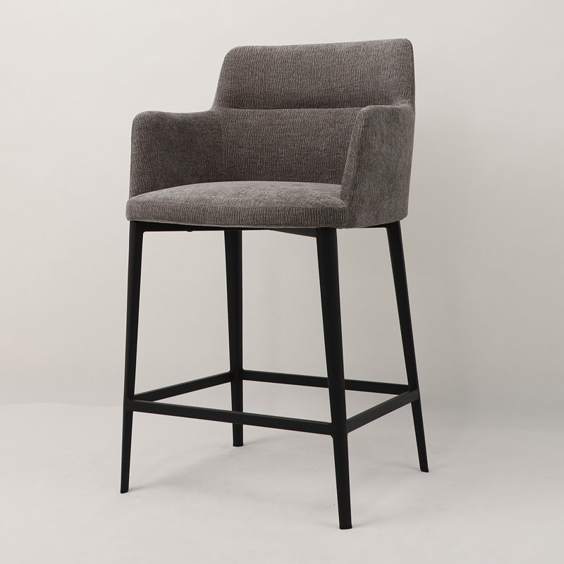 Jahnke Earle Bar & Counter Stool, Counter Stool (25" Seat Height), Greige