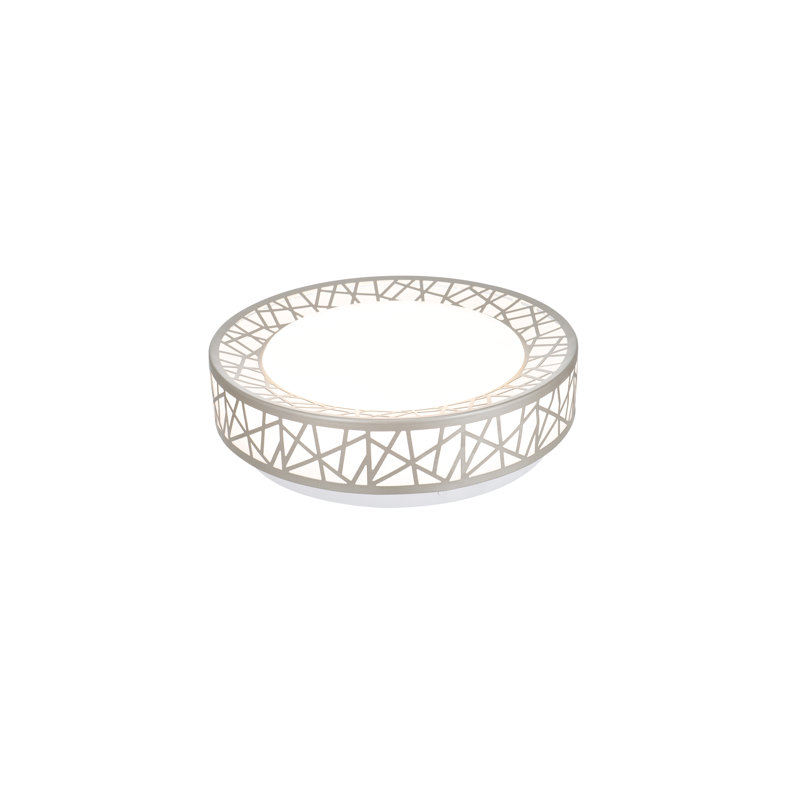 Chic Iron Bird's Nest LED Ceiling Light 5-Class Dimmble, 3.5" H x 12" W x 12" D, Brushed Nickel