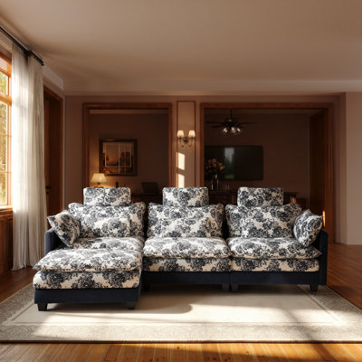 112'' 4-Seater L-Shaped Sectional Sofa