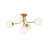 5-Light Symmetrical Frosted Glass Semi-flush Mount-408290772