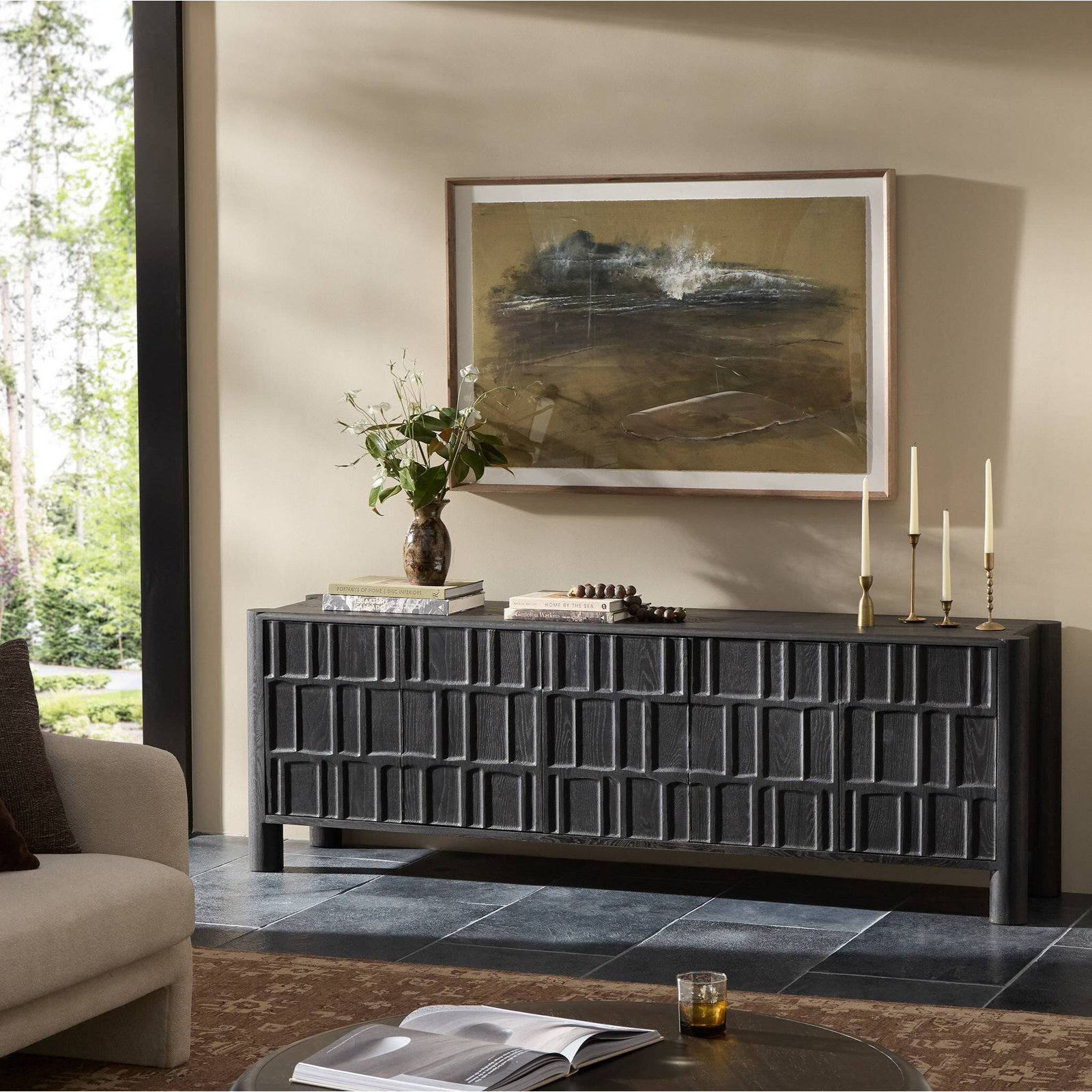 82'' Media Console, Black