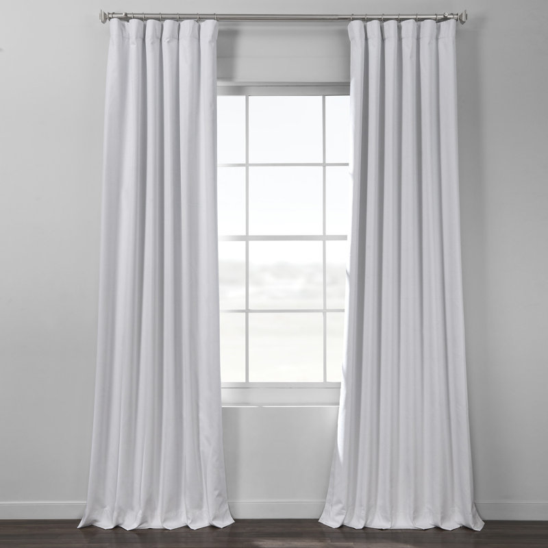 Adelgunde True Blackout Curtains for Bedroom - Faux Linen Curtains for Large Window Single Panel Drape, 50" W x 108" L