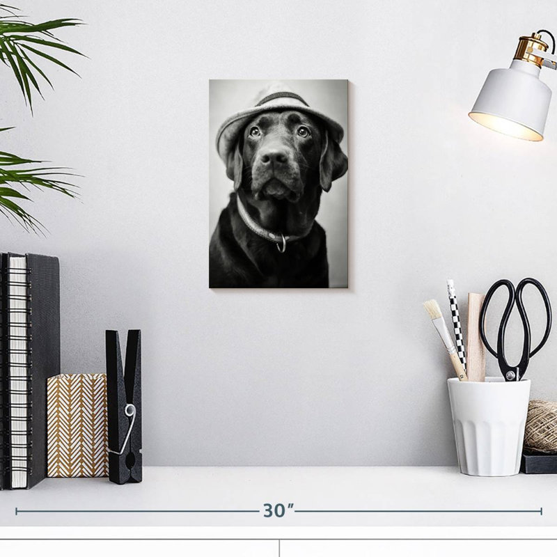 Brampt Black Labrador Boss, 12" H x 8" W