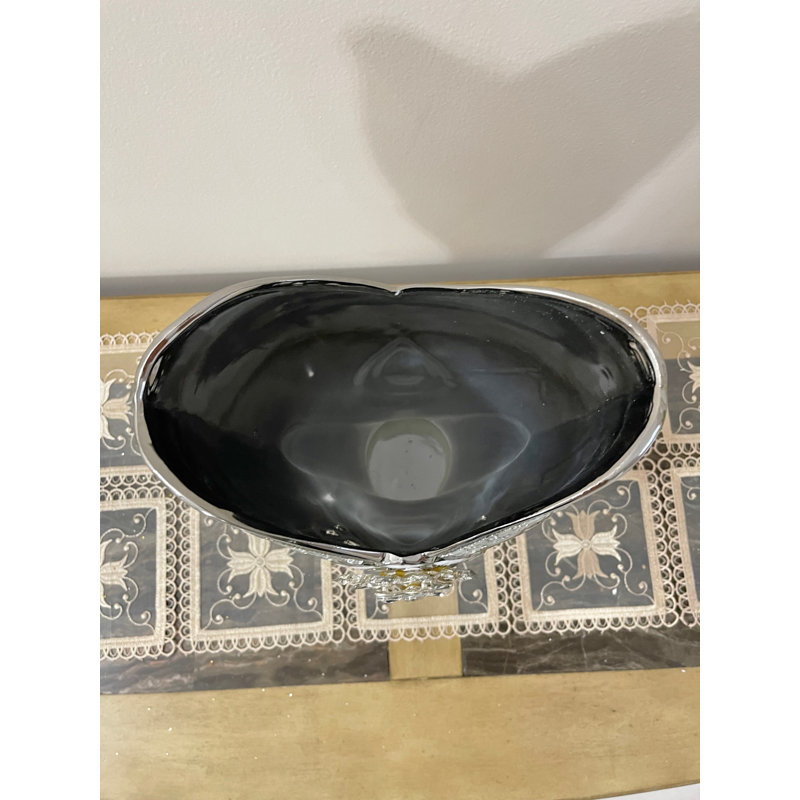 Cayci Handmade Ceramic Table Vase, Silver