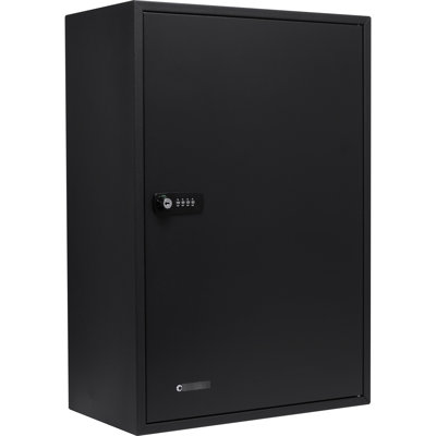 Black Steel Key Cabinet With 300 Keys - Adjustable , Combination Lock, Wall Mount For Secure Storage Lock And Colourful Tags Steel, Adjustable, Mounted
