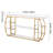 3 Tiers Marble Console Table Modern Golden Geometric Large Console Table