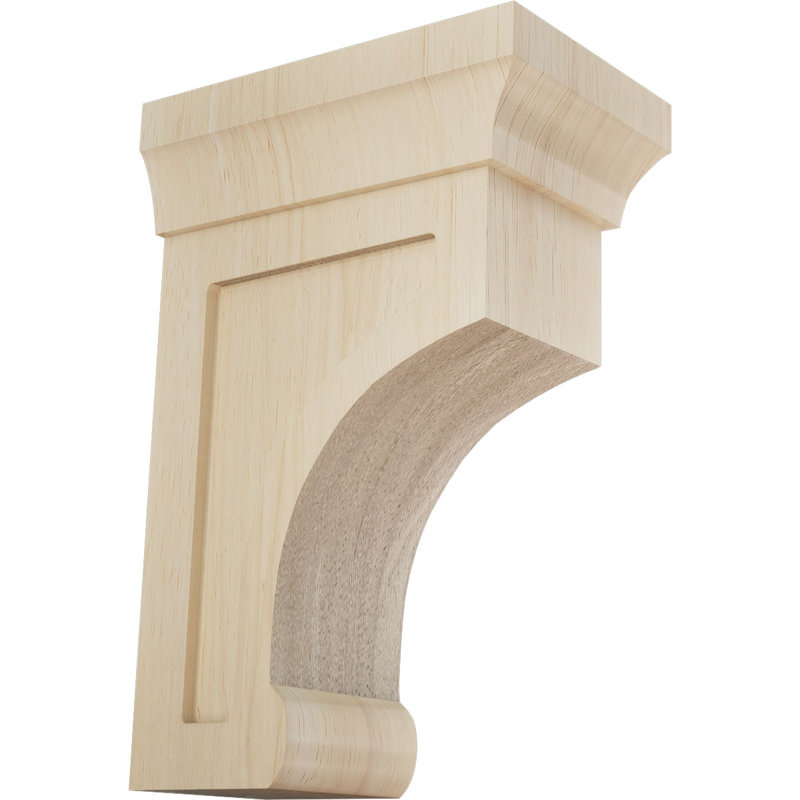 Support en bois Gomez, H 8 po x l 2,5 po x P 6 po, Hévéa