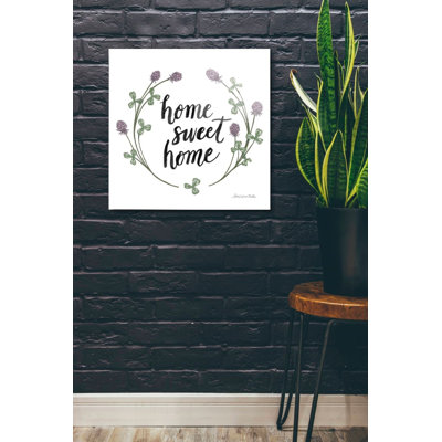 «Happy to Bee Home Words I» par Sara Zieve Miller, art mural en verre acrylique