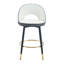 Ensemble de 2 chaises de bar rembourrées et pivotantes à 360 °, idéales pour la salle à manger, la cuisine et la terrasse avec un design ergonomique-499349877