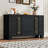 Sideboard Buffet Cabinet with Storage, Wood Sideboard with Adjustable Shelves and Gold Handles for Kitchen, Dining Room and Living Room-313790610