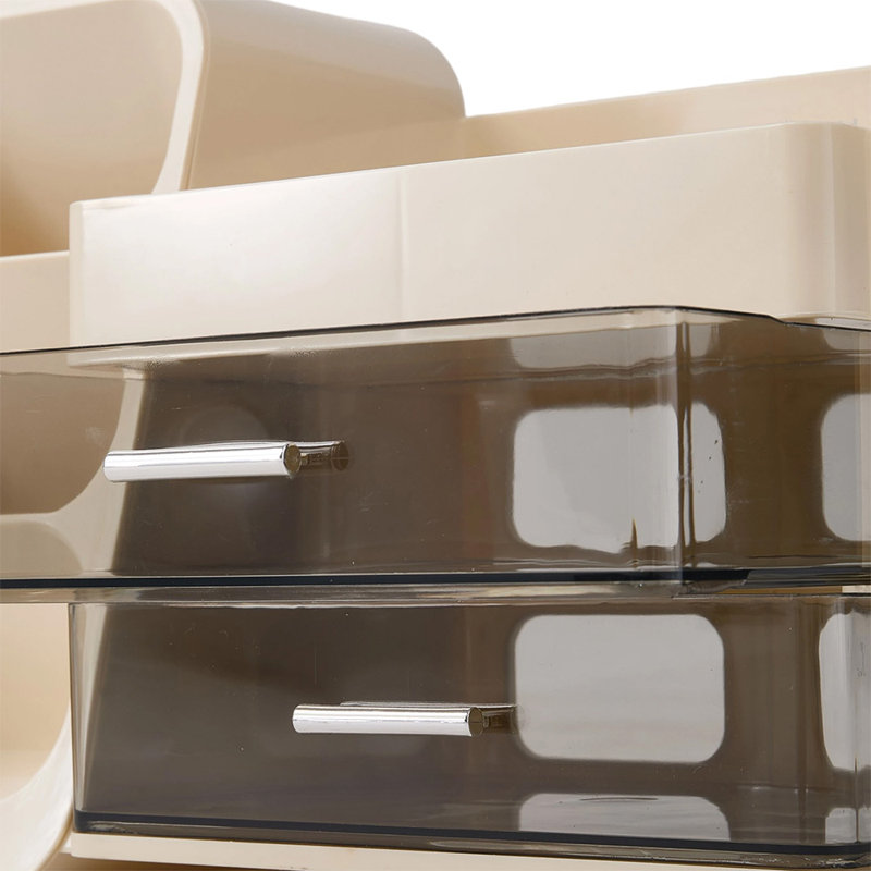 Plastic / Acrylic Makeup Organiser, Beige