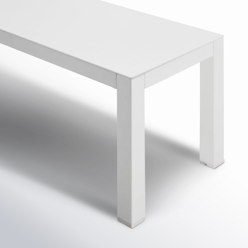 Ensemble repas d'extérieur rectangulaire pour 6 personnes 64 "Armando, Blanc