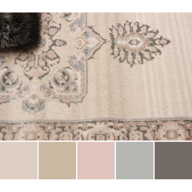 Tapis ivoire Myra, Tapis de couloir 2 pi 8 po x 8 pi 2 po
