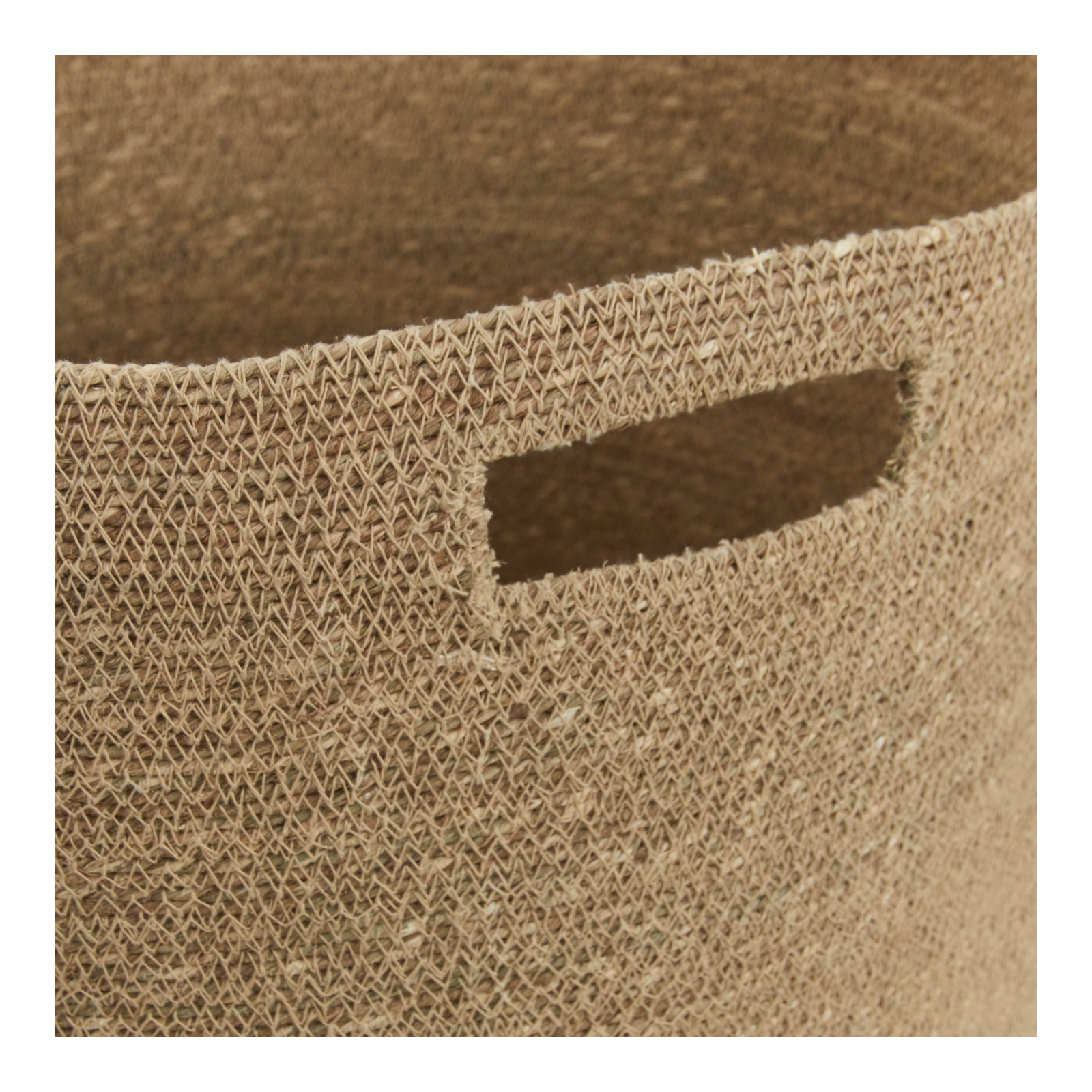 Laundry Hamper with Handles, Natural