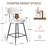 26" H Swivel Bar Stools Counter Height Bar Stools with Adjustable Foot Pads-1894632385-1883786834