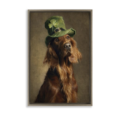 The Irish Setter Portrait Floating Frame, design by Tina LeCour