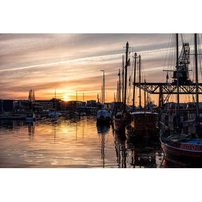 City Port by RicoK69 - Wrapped Canvas Print