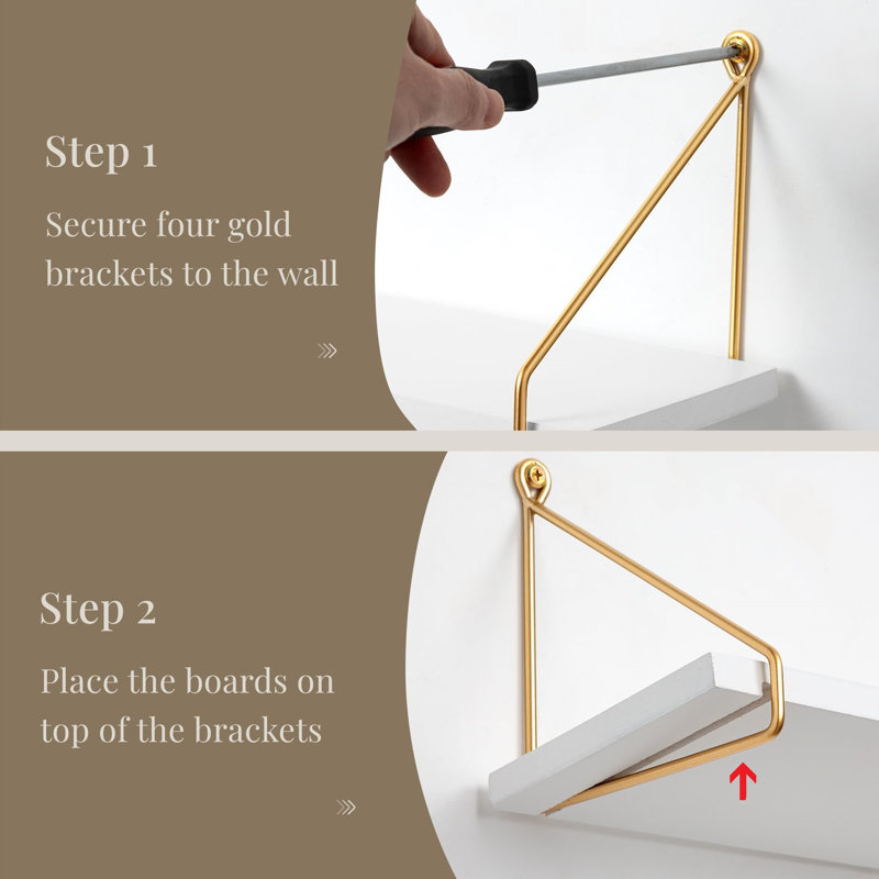 11.7"D x 16.5"W Floating Shelves for Wall,Bookshelf Organizers,Set of 2, 6.1" H x 16.5" W x 5.7" D