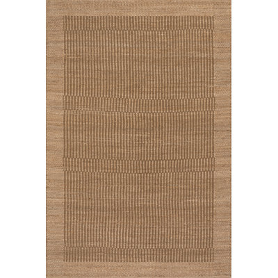 Tapis rayé en jute marocain Nadira