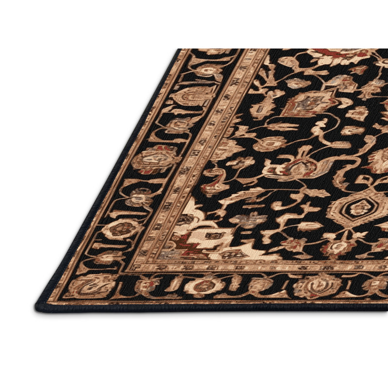 Tapis brun lavable à la machine, Carré 8 pi