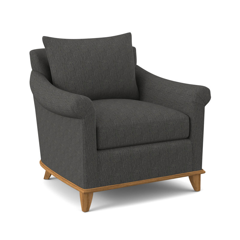 Drake Upholstered Armchair, Amber, Elise Flax