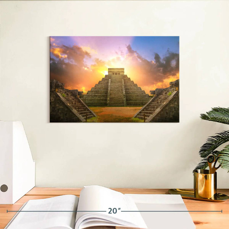 Javetta Sunset In Chichen Itza, 8" H x 12" W