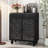 Accent Cabinet With 2 Doors, Sideboard Buffet Cabinet with Storage, Distressed Decorative Storage Cabinet