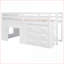 Lit mezzanine simple avec 3 tiroirs de rangement Pinewood - blanc, aucun sommier requis