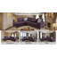 Upholstered Sectional With Hidden Table And Storage Ottoman-Purple-305675438-305675408