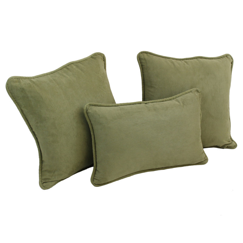 3 Piece Throw Pillow Set, Sage