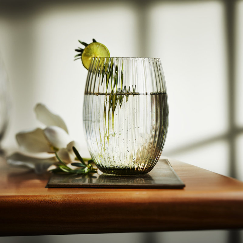 Quinn Handmade Crystal Drinking Glass, Rose