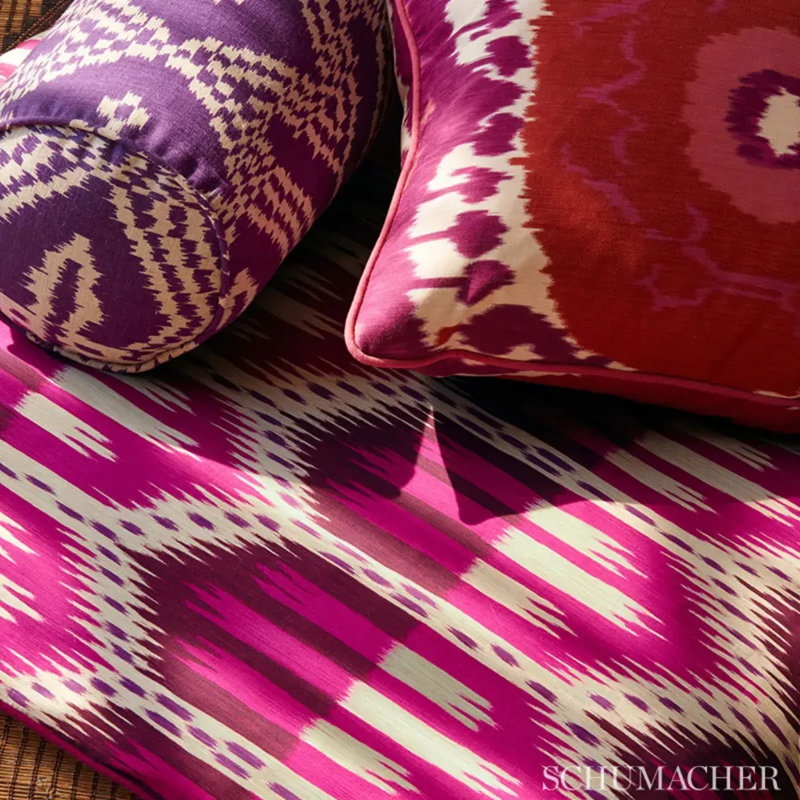 Asaka Ikat Fabric, Violet