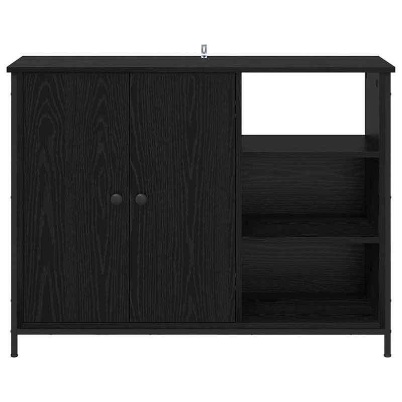  Sideboard Artisan Oak 100 X 33 X 75 Cm Engineered Wood, Black Oak