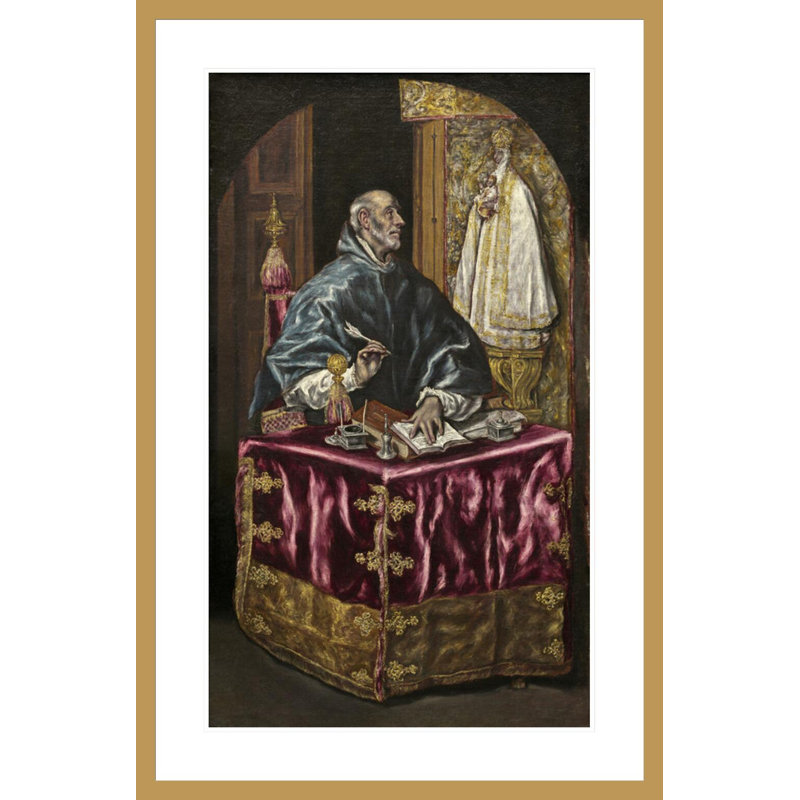 «Saint Ildefonso» par El Greco - Estampe numérique encadrée, H 41,5 po x l 27,32 po