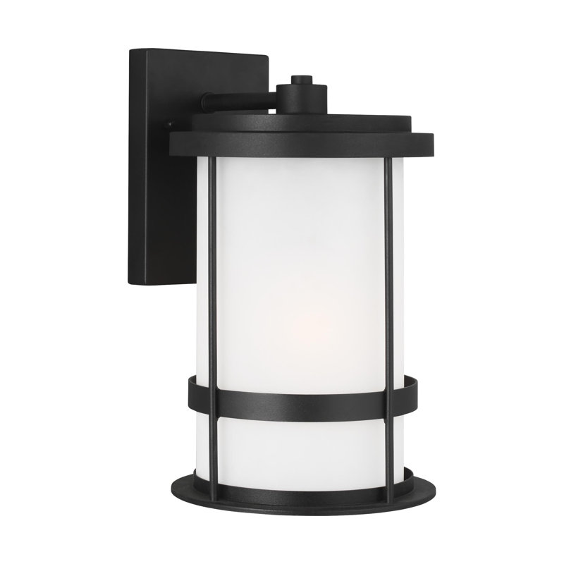 Lanterne murale d'extérieur Wilburn , Noir, H 13,5 po x l 8 po x P 8 po, 60 W