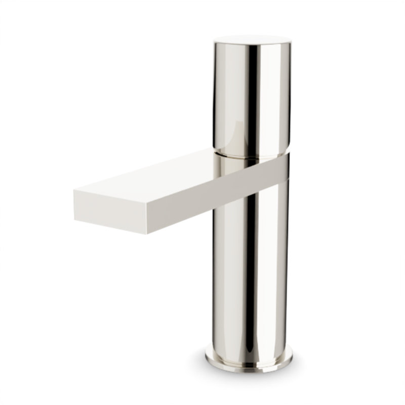 Robinet de salle de bain monotrou avec drain Otella, Nickel poli