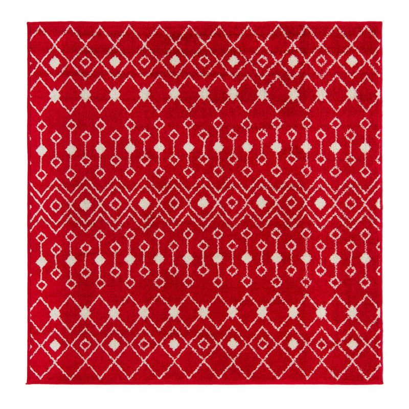 Tapis d'intérieur Somerville, Red, Square 6'
