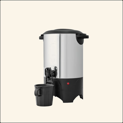 Urne à café commerciale, distributeur de boissons chaudes de 30 tasses avec robinet sans égouttement de 30 tasses, cafetière commerciale à infusion rapide avec doublure en acier inoxydable, pour la restauration, les affaires, les églises et les restaurants