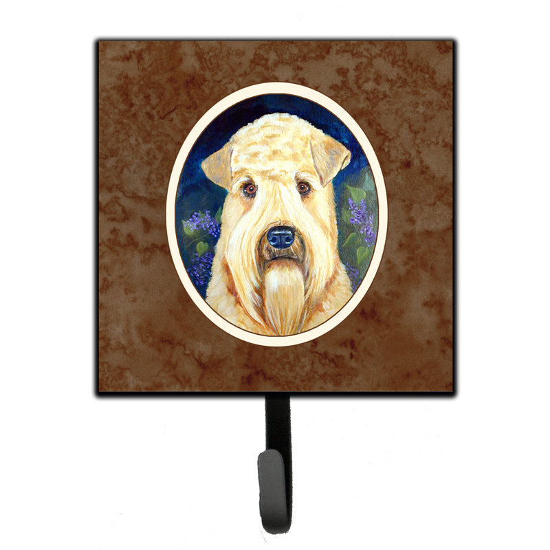 Organisateur de clés murales avec crochets clés french bouledogue Pelin, Brun / saumon / bleu, Terrier irlandais à poil doux