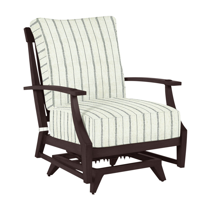 Croquet Patio Chair with Cushions, Dove Sunbrella® Linen, Welt, Mahogany