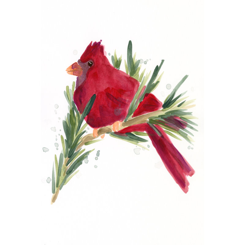 Warm Winter Wishes IV by June Erica Vess - Painting Print, Wrapped Canvas, 122cm H x 81cm W x 3.18cm D