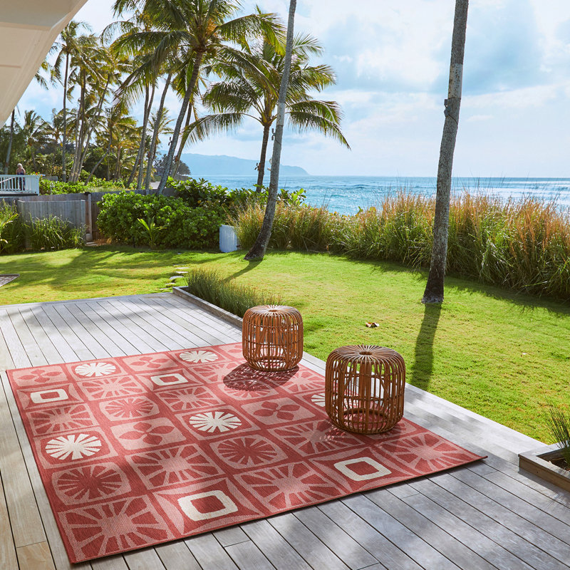 Tapis intérieur / extérieur Reyn Spooner Oahu, Rectangle l 7 pi 10 po x L 10 pi