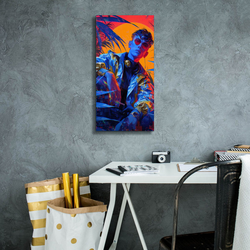 «Summer Vibes 1» par Katalina, art mural sur toile, H 24 po x l 12 po x P 0,75 po