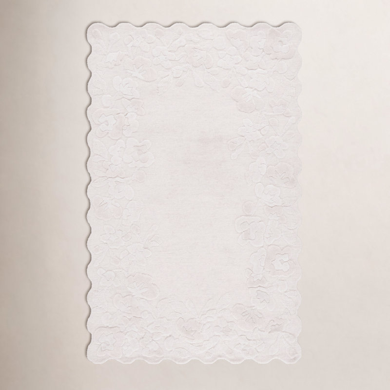 Tapis d'intérieur en coton touffeté à la main Tuncay Jardin, Rectangle 4pi x 6 pi