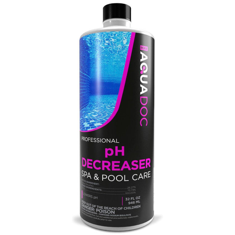 AquaDoc Hot Tub pH Decreaser - 32oz - Spa pH Down for Water Balance - Hot Tub Chemicals Made in USA