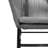 vidaXL 3 Piece Patio Dining Set with Cushions Gray Poly Rattan Glass-1226800475-1226800479-1226800478