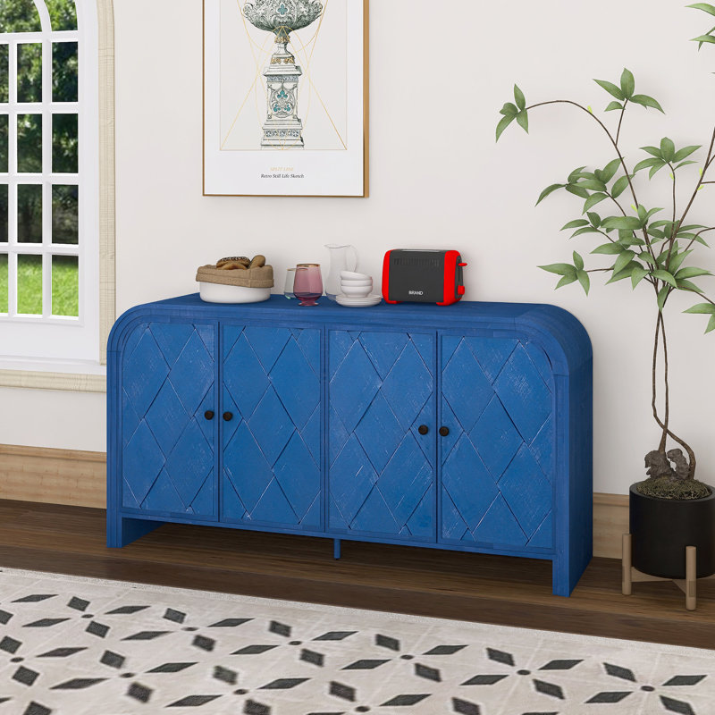 Luxury Multi-Functional MDF Sideboard, Navy Blue