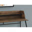 Bureau d'ordinateur, bureau personnel, ordinateur portable, tablettes de rangement, L 48 po, travail, stratifié brun, métal noir, contemporain, moderne-1990658088-1990658092